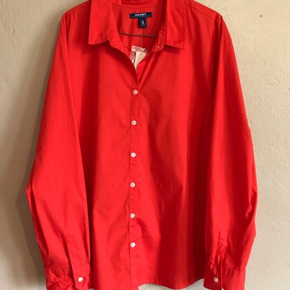 Old Navy Long Sleeve Button Down Collar Top